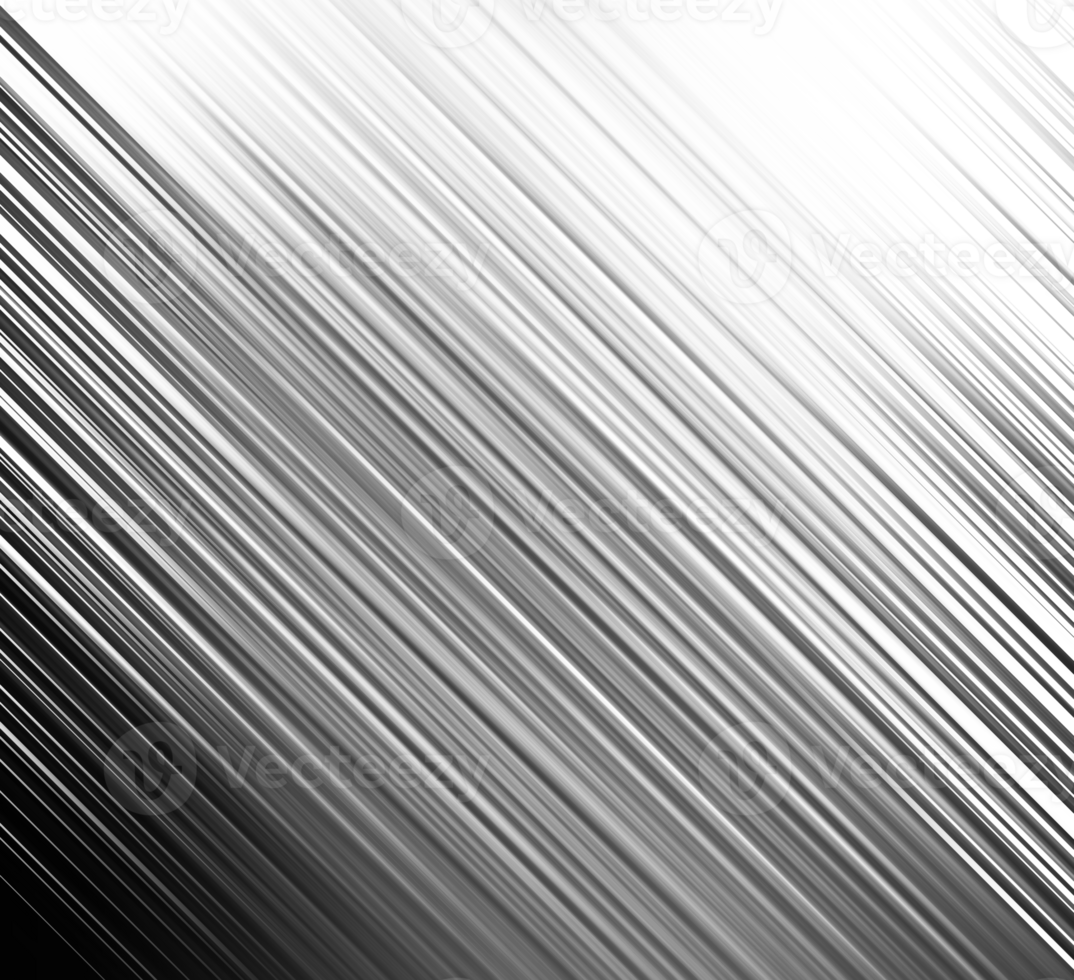 Black and white striped abstract background overlay. Motion effect. PNG graphic illustration with transparent background.