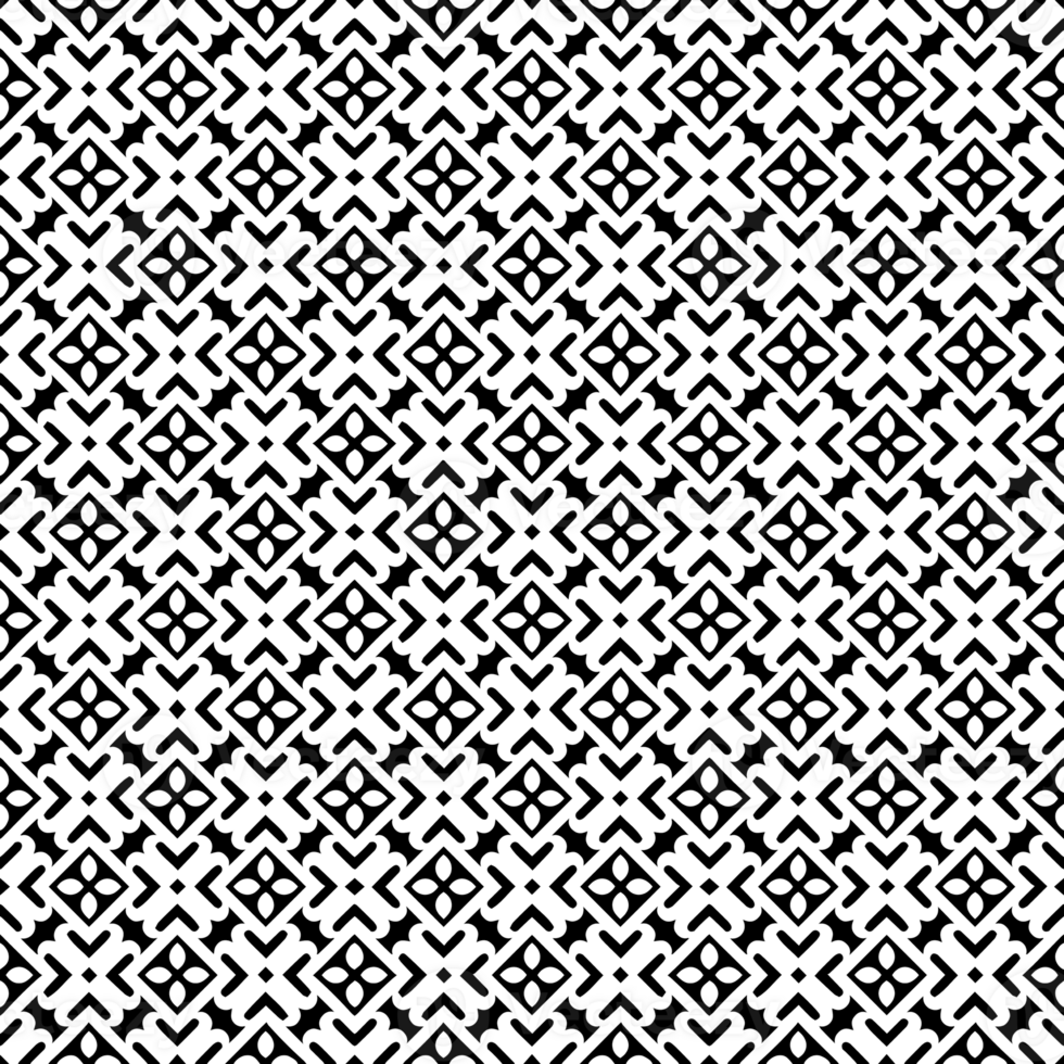Black seamless abstract pattern. Overlay for background and backdrop. Ornamental design. PNG graphic illustration with transparent background.