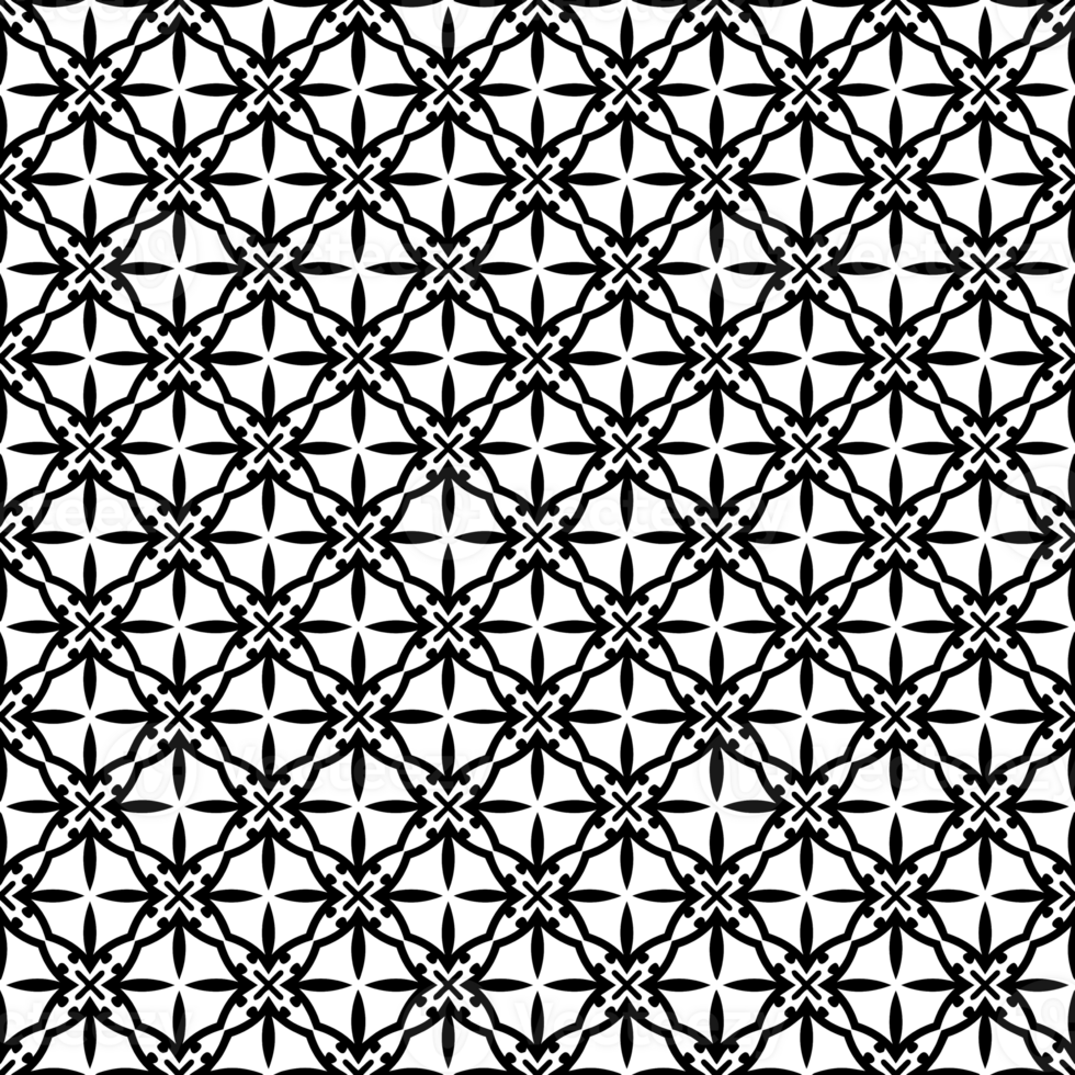 Black seamless abstract pattern. Overlay for background and backdrop. Ornamental design. PNG graphic illustration with transparent background.