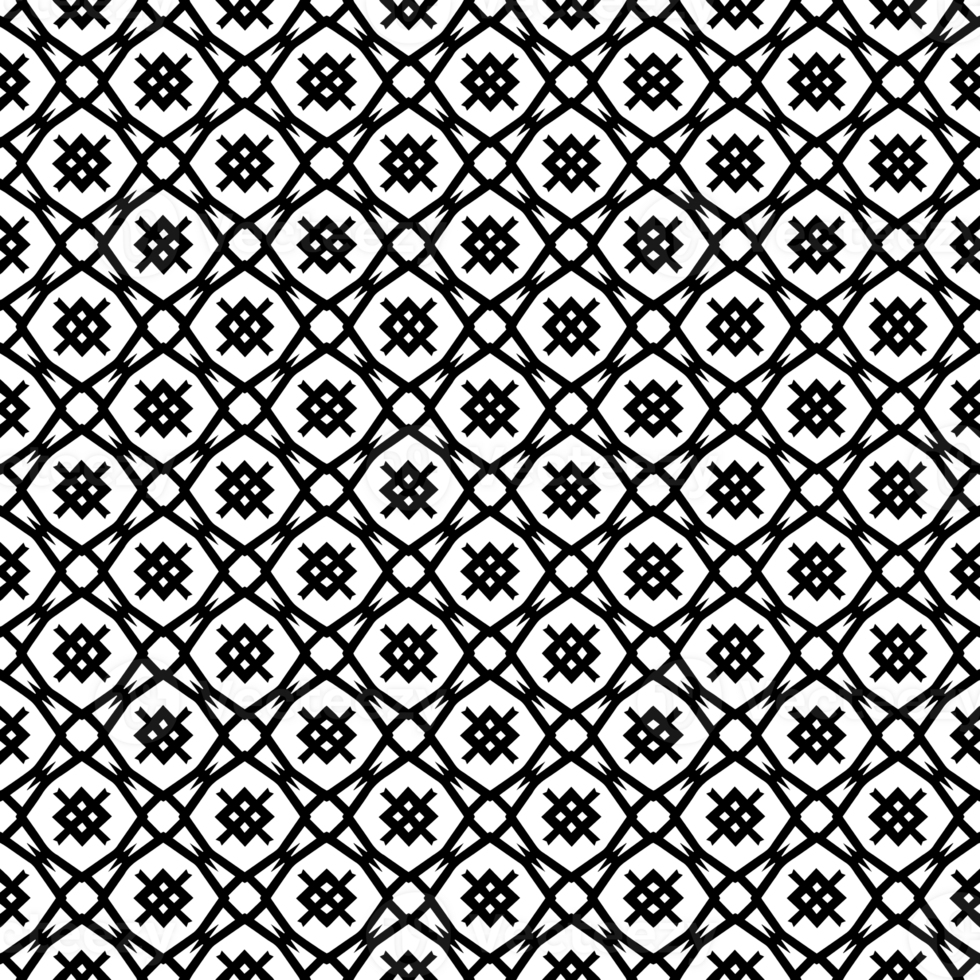 Black seamless abstract pattern. Overlay for background and backdrop. Ornamental design. PNG graphic illustration with transparent background.