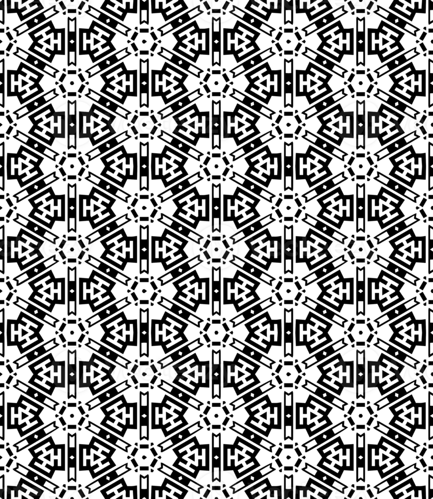Black seamless abstract pattern. Overlay for background and backdrop. Ornamental design. PNG graphic illustration with transparent background.