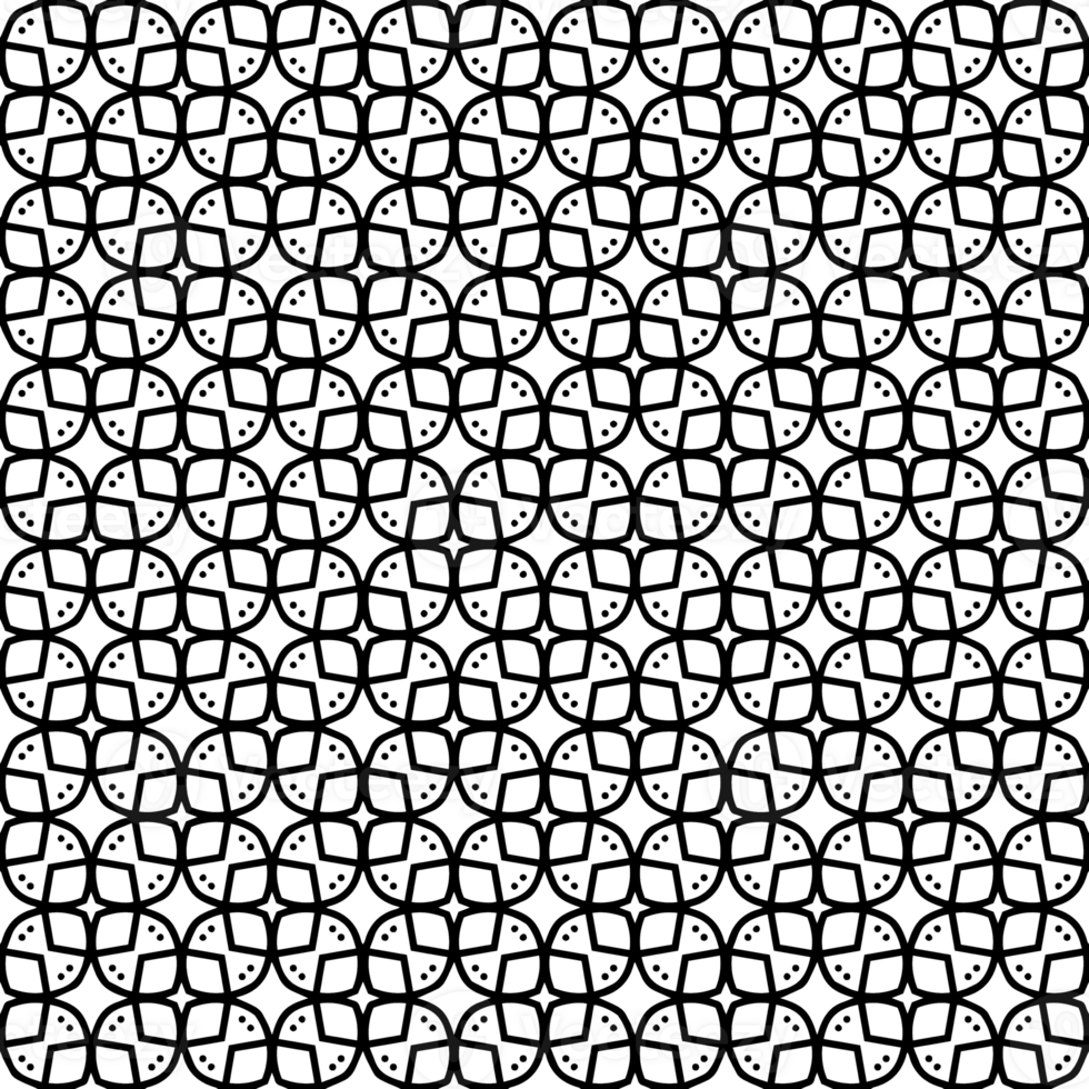 Black seamless abstract pattern. Overlay for background and backdrop. Ornamental design. PNG graphic illustration with transparent background.