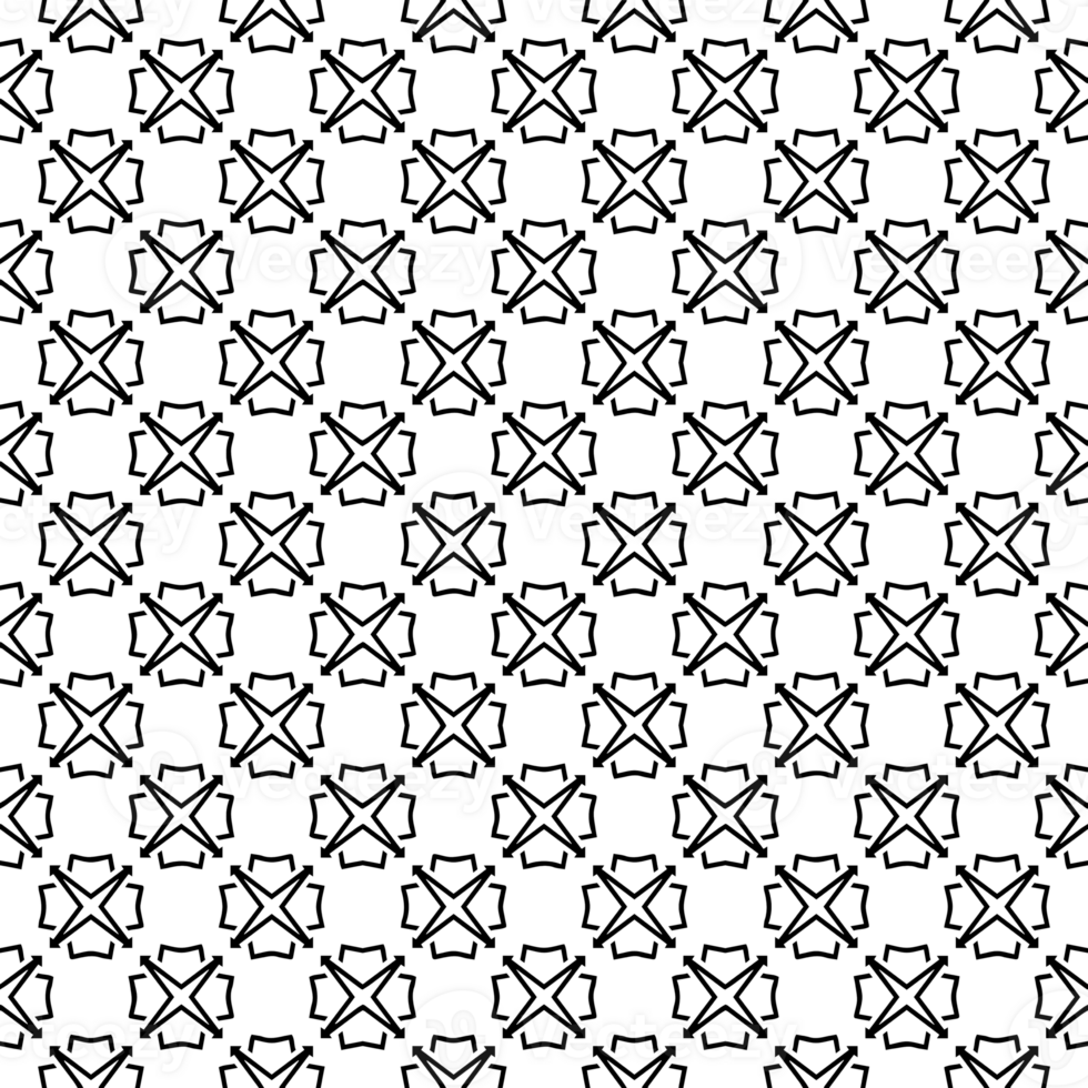 Black seamless abstract pattern. Overlay for background and backdrop. Ornamental design. PNG graphic illustration with transparent background.