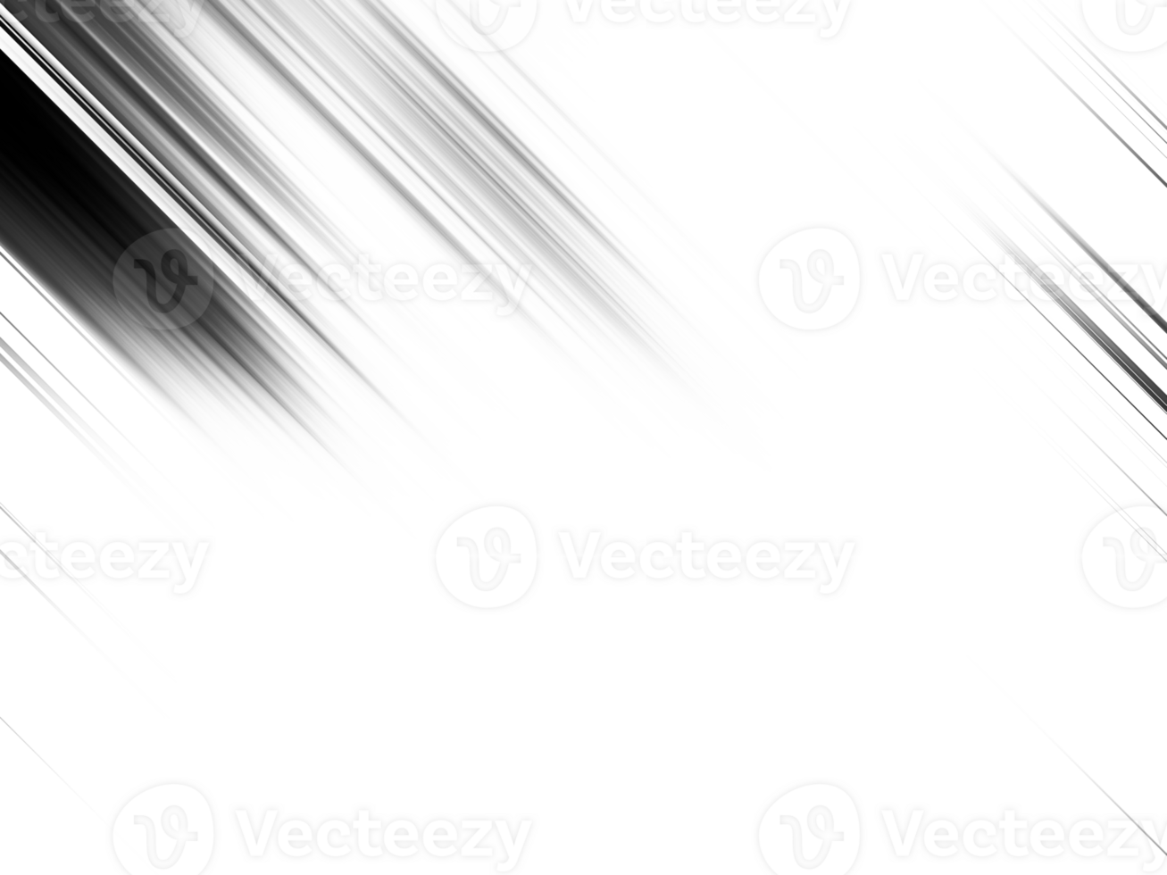 Black and white striped abstract background overlay. Motion effect. PNG graphic illustration with transparent background.