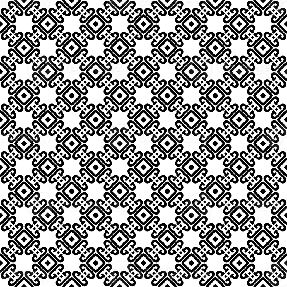 Black seamless abstract pattern. Overlay for background and backdrop. Ornamental design. PNG graphic illustration with transparent background.
