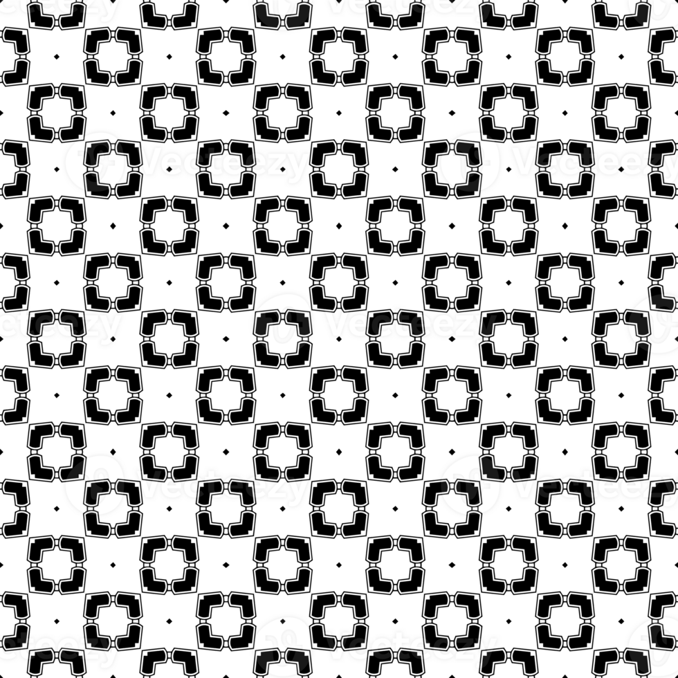 Black seamless abstract pattern. Overlay for background and backdrop. Ornamental design. PNG graphic illustration with transparent background.