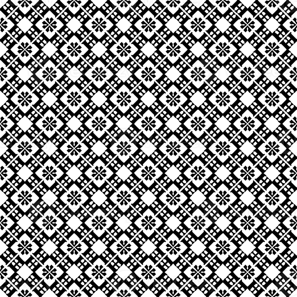 Black seamless abstract pattern. Overlay for background and backdrop. Ornamental design. PNG graphic illustration with transparent background.