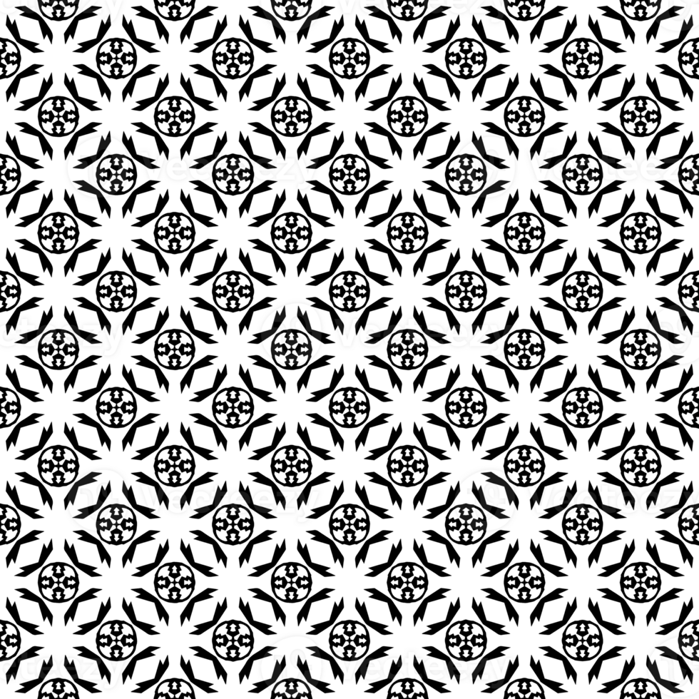 Black seamless abstract pattern. Overlay for background and backdrop. Ornamental design. PNG graphic illustration with transparent background.