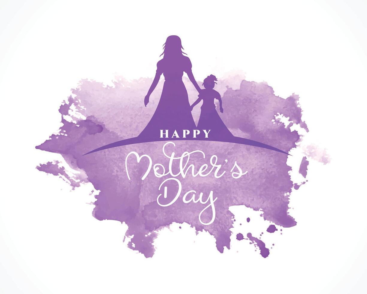 artistic happy mothers day special background in watercolor style vector