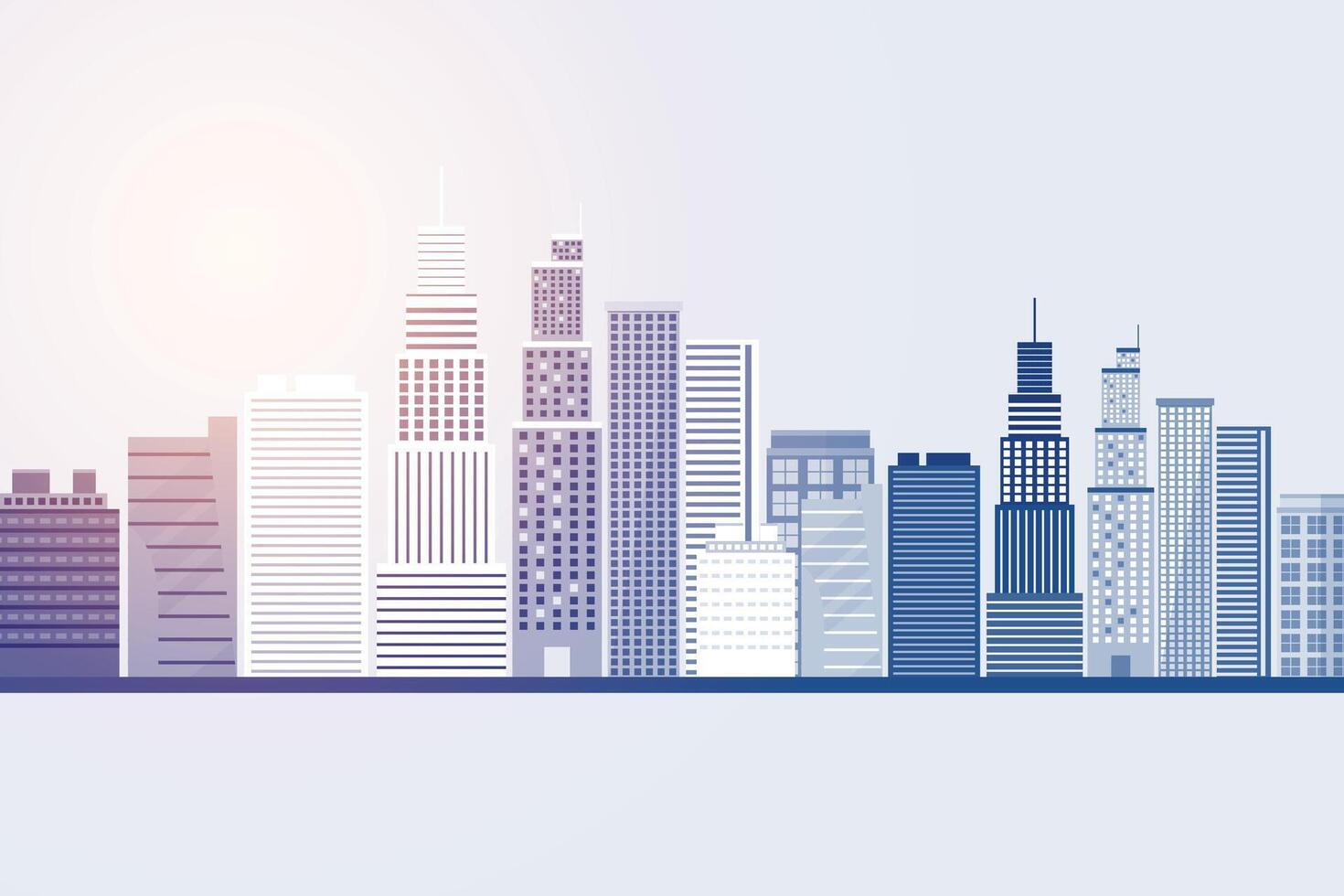 explore the modern skyline building of global metropolis elegant banner vector