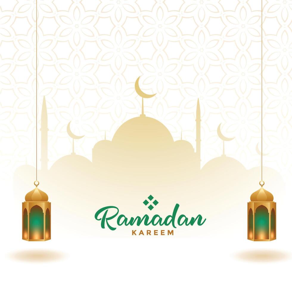 ramadan kareem elegant decorative card design vector