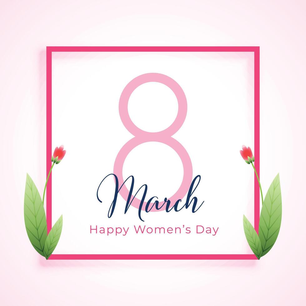 international happy women's day lovely card background vector