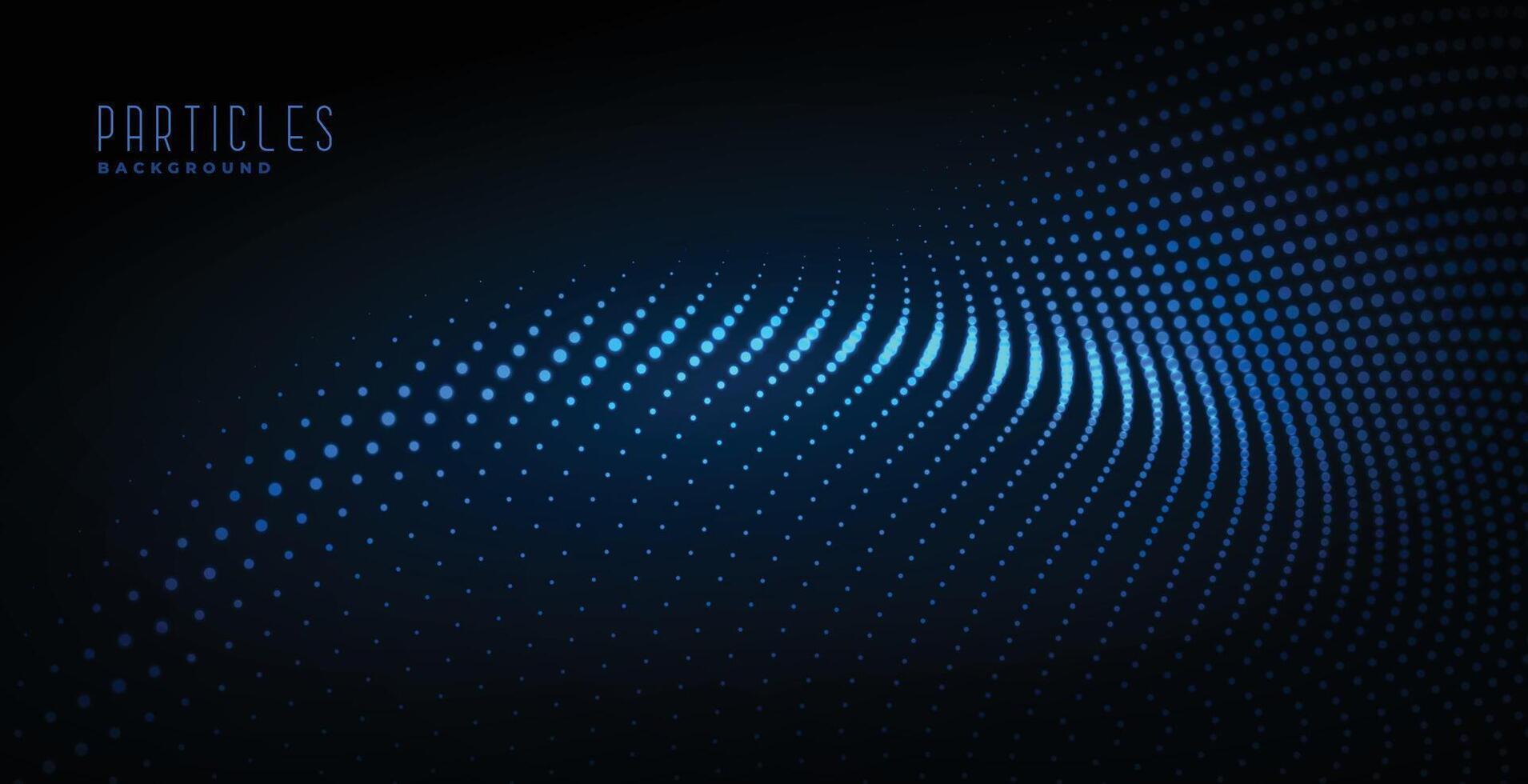 glowing particle wave digital technology background vector