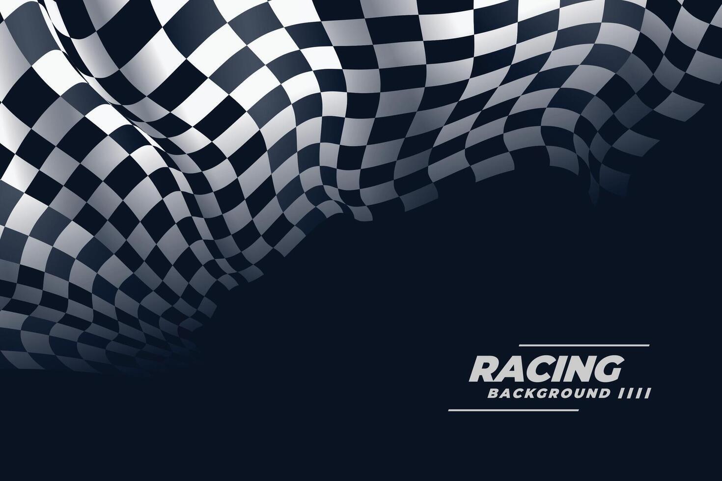 3d realistic checkered racing flag background vector