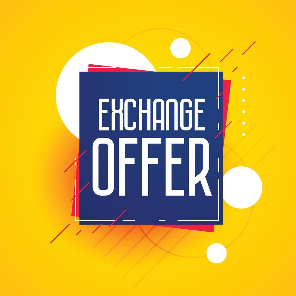 exchange offer discount banner design template vector