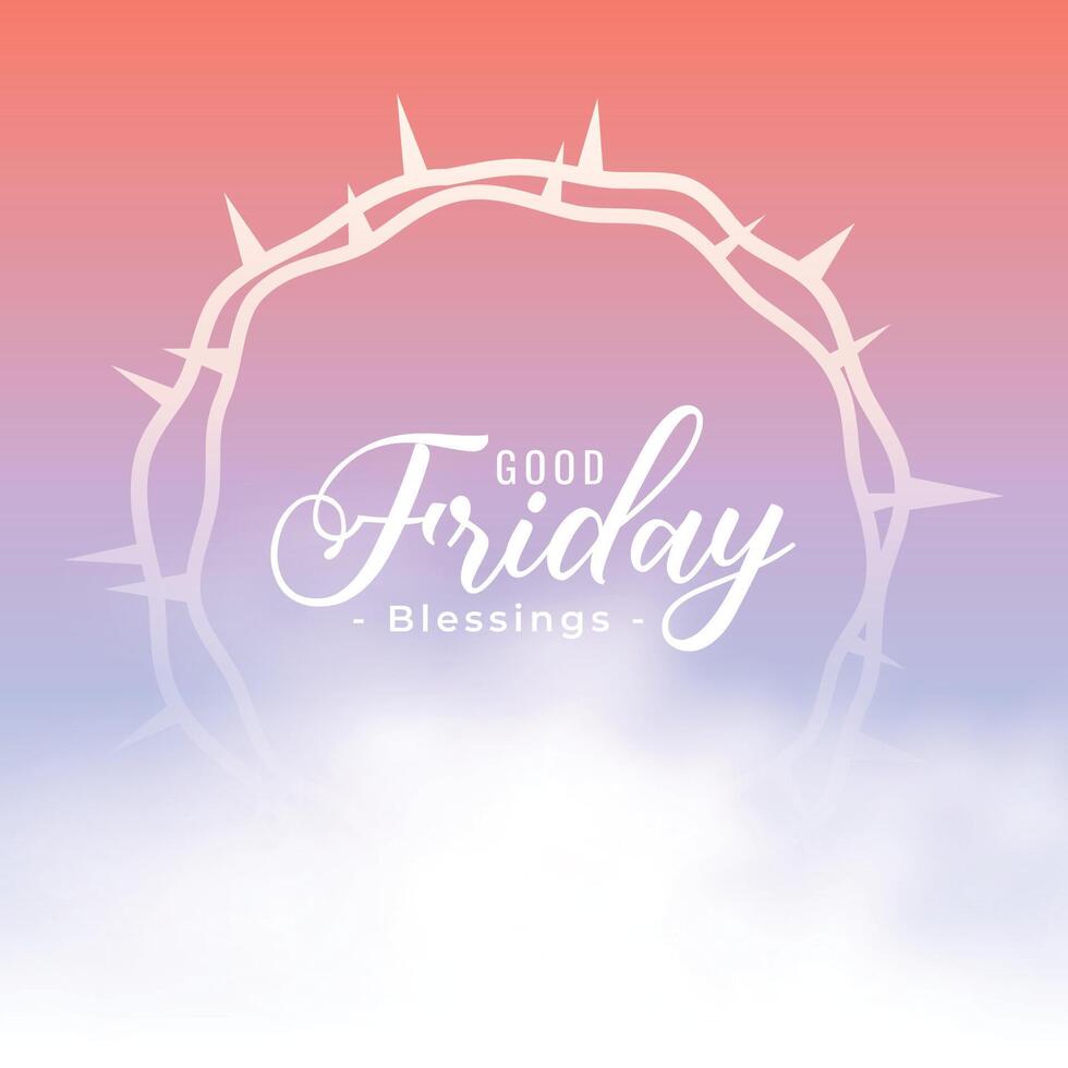 good friday wishes background for your heaven peace vector