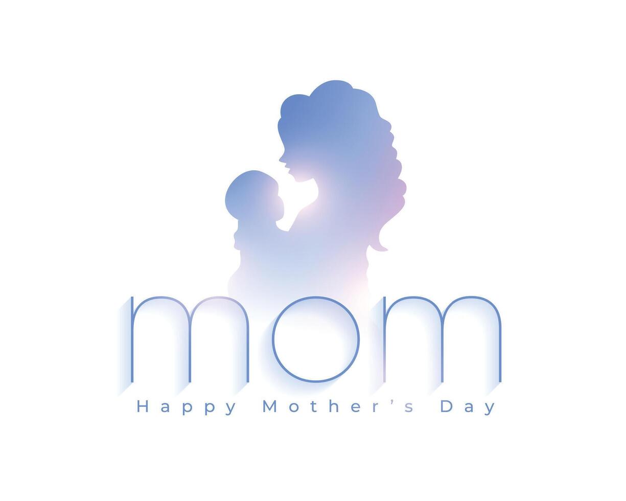 beautiful  mothers day wishes background for woman and child love relation vector