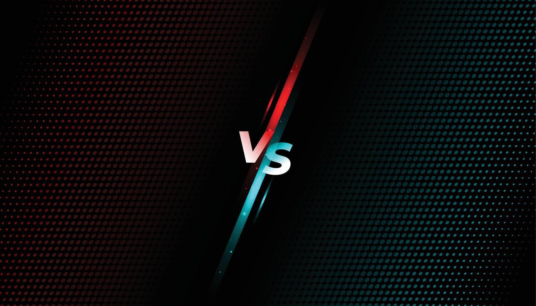 versus vs lucha batalla pantalla bandera vector
