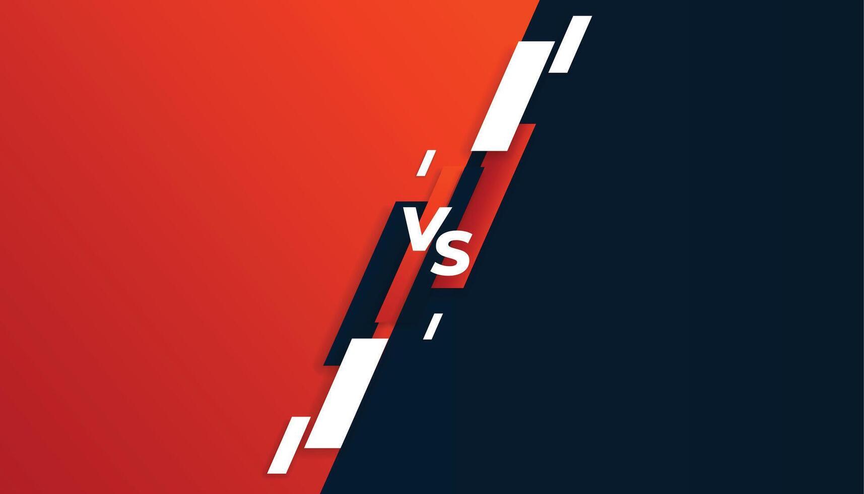 versus vs comparison banner in red and black colors vector