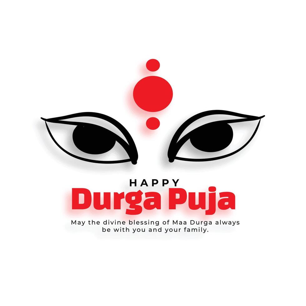 contento Durga pooja hindú festival tarjeta vector