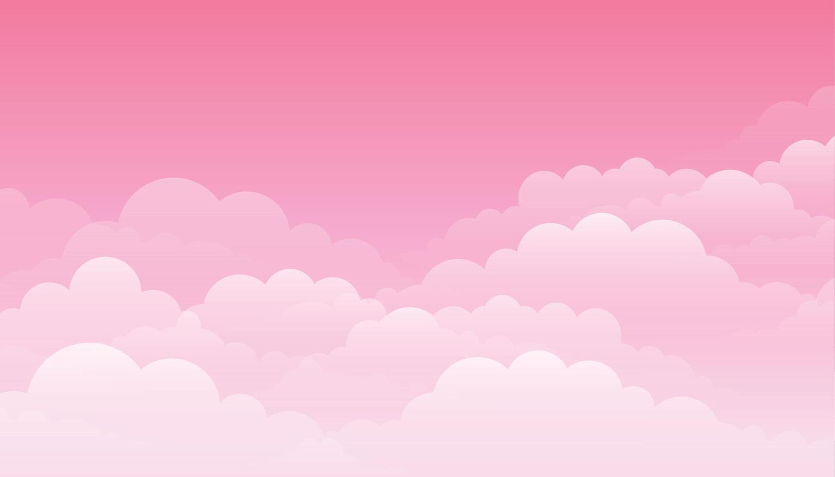 pink color sky background with clouds design vector