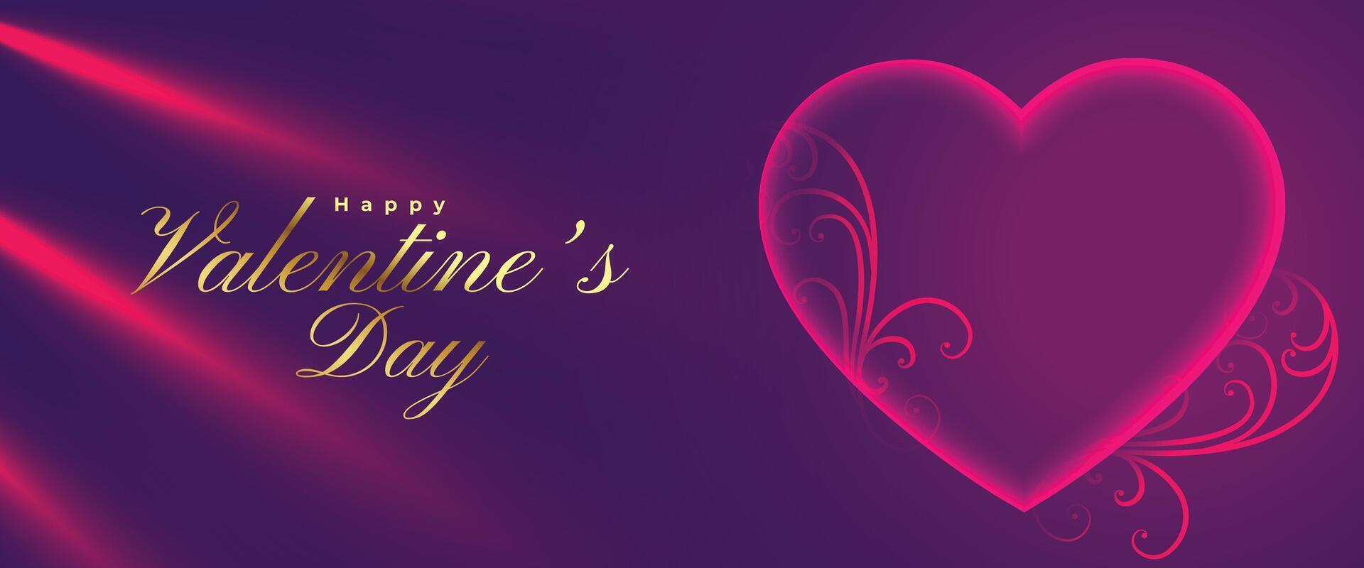 lovely banner for sending valentines day greetings to lover vector