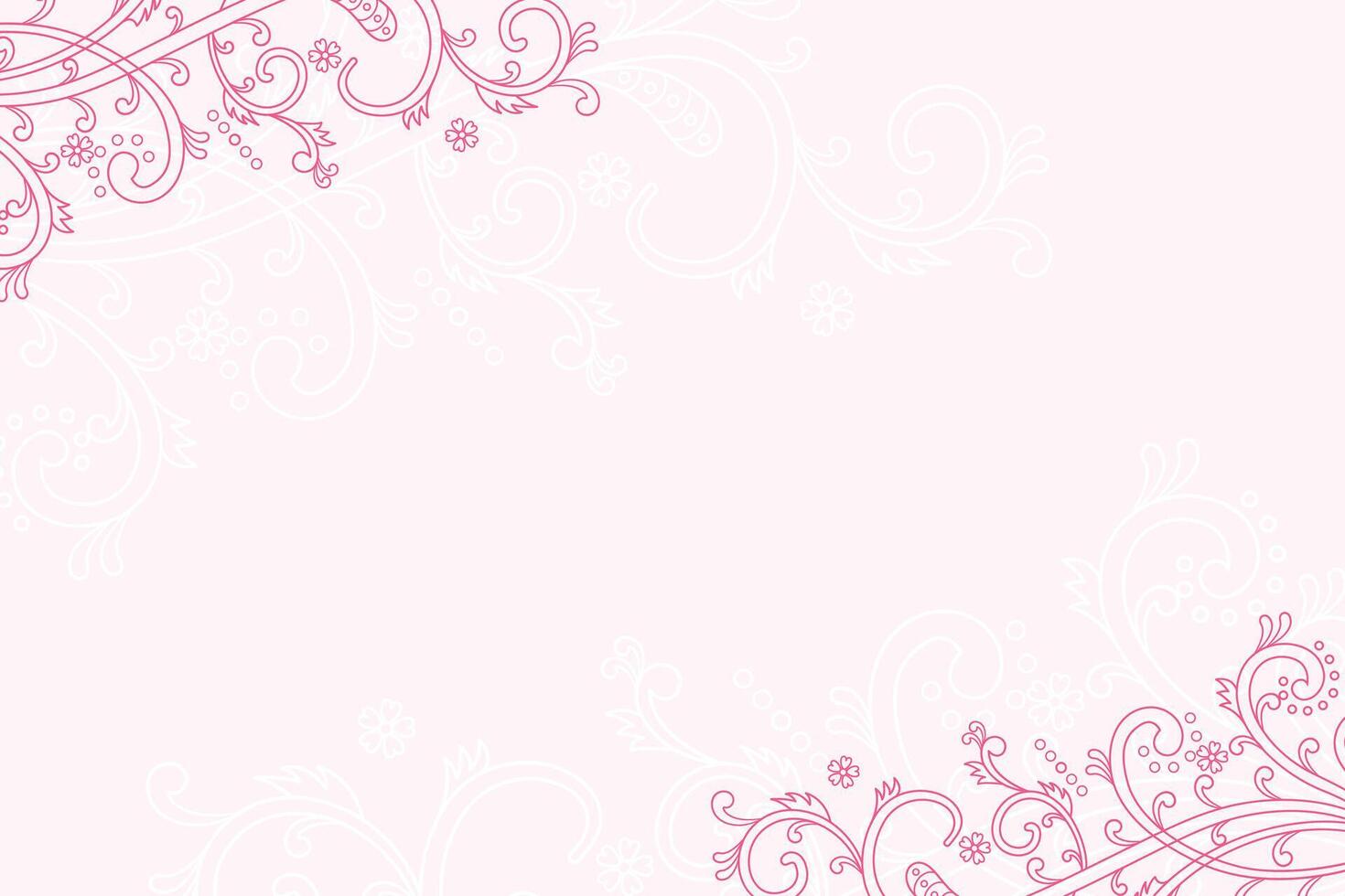 smooth pink color background with Indian style design vector