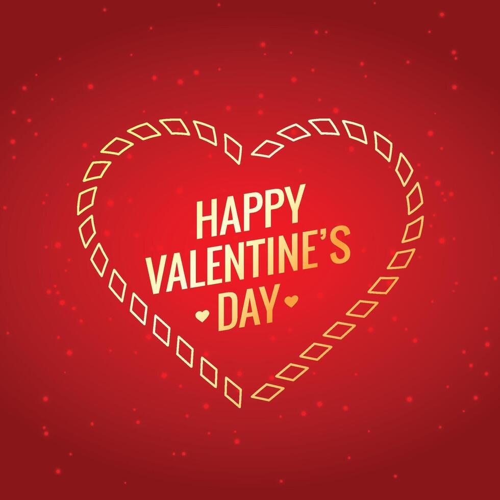 Happy red valentines day hearts background abstract design illustration vector