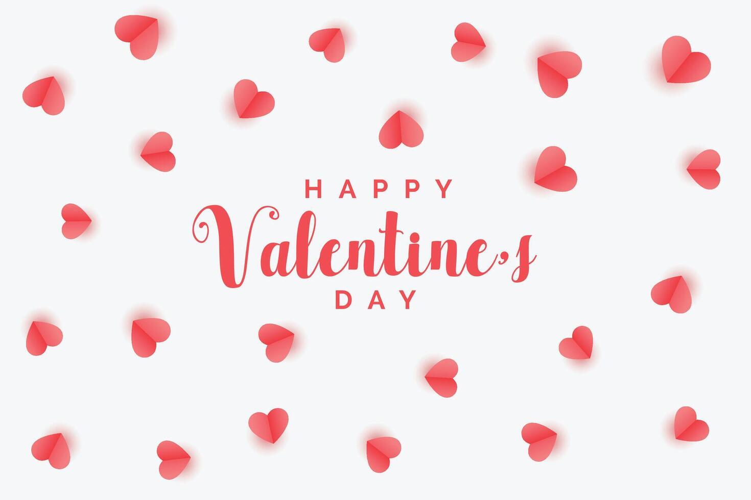 elegant hearts pattern valentines day background vector