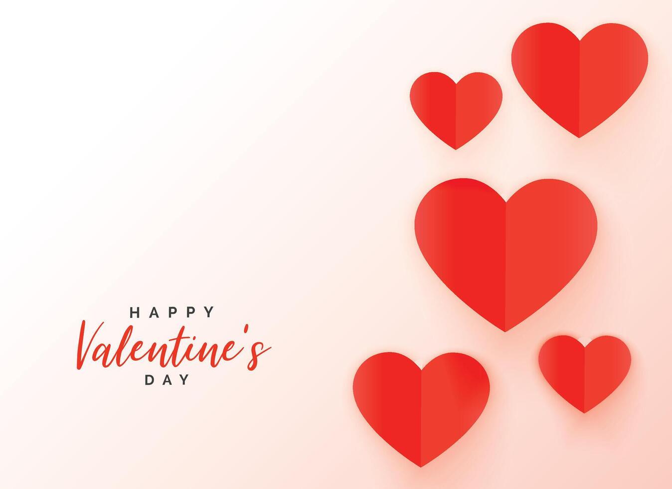 rojo origami corazones antecedentes para San Valentín día vector