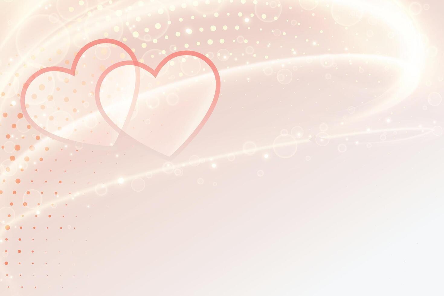 beautiful hearts banner with text space for valentines day vector