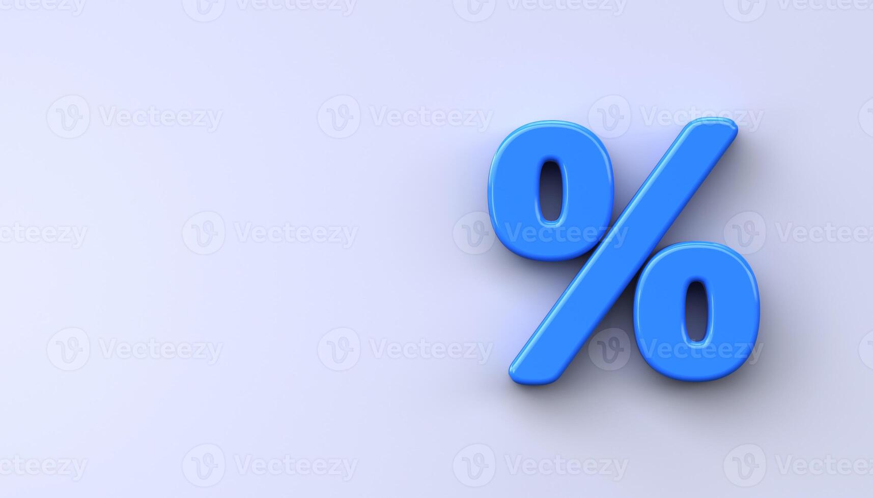 Percentage symbol 3D. Discount and sale sign on white background photo