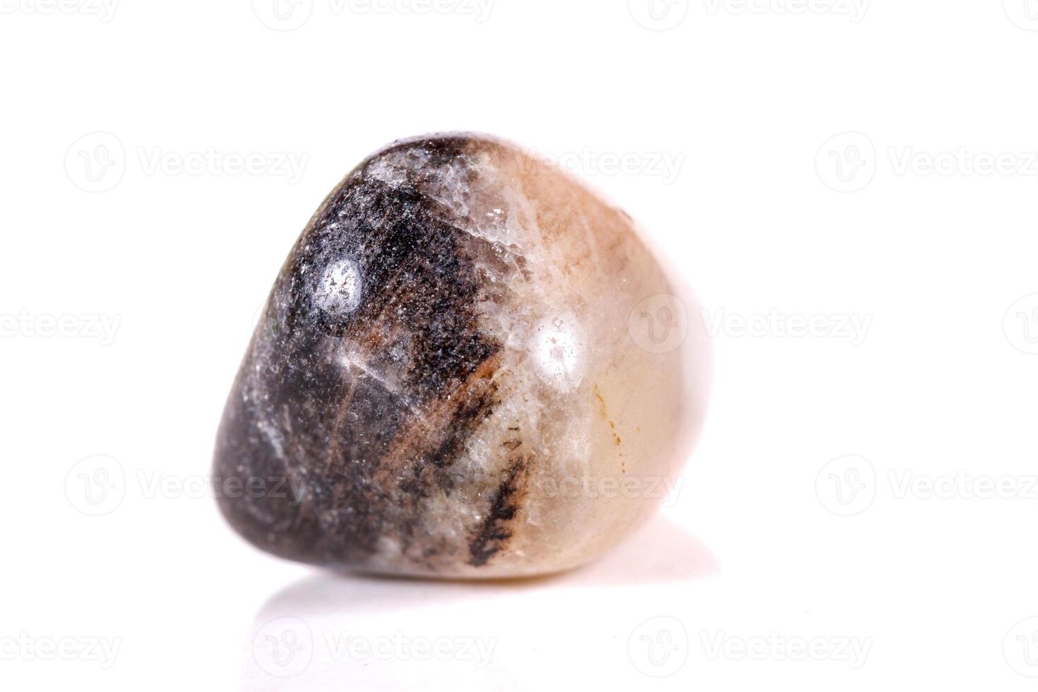 Macro mineral stone jasper on a white background photo