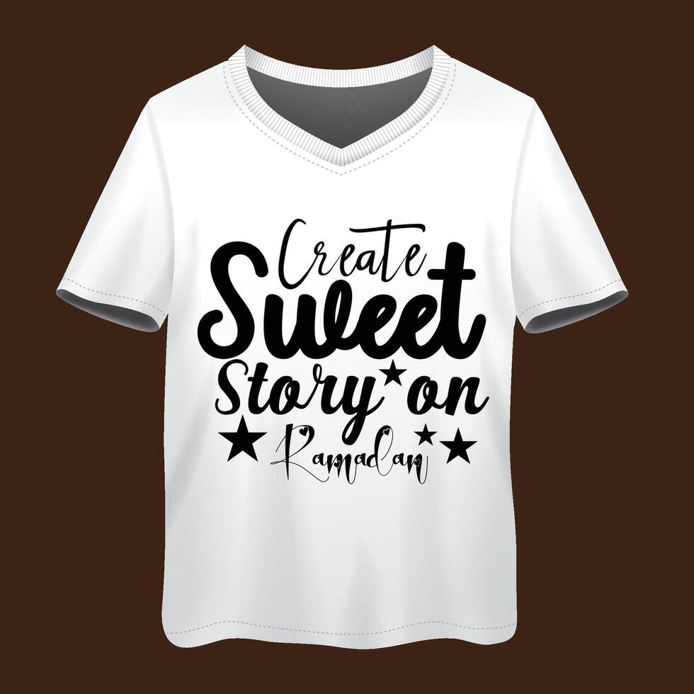 Ramadan quote typography t-shirt design vector