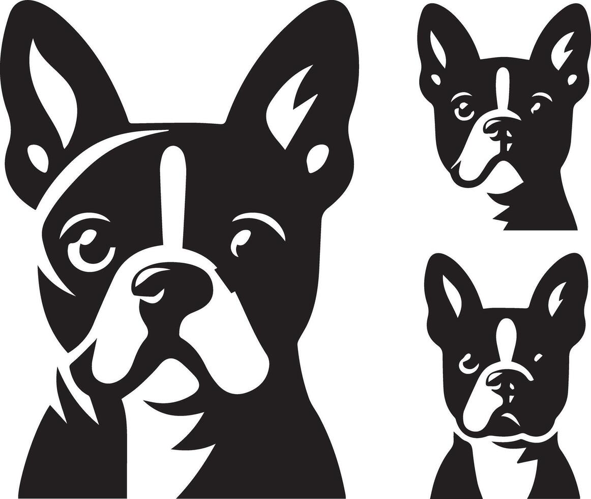 Silhouette Solid Vector Icon Set Of Dog, Breeds, Canine, Pooch, Hound, Puppy, Mutt, Pet, Doggy