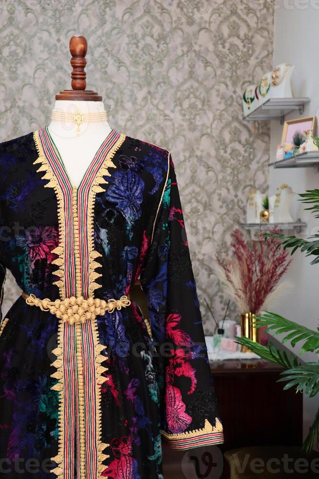 Traditional Moroccan caftan photo