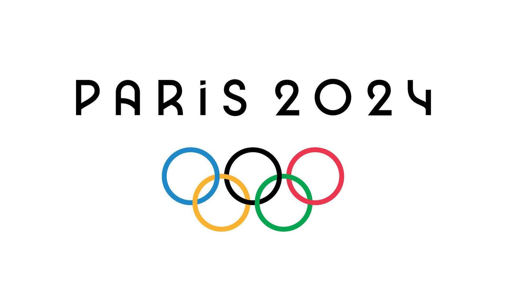 Summer Olympics logo. Paris 2024. International multi-sport event. Vector illustration isolated on white