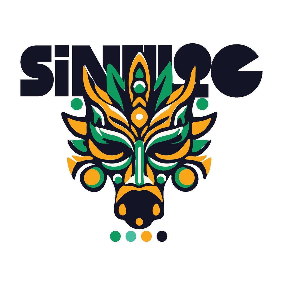 Dynamic Sinulog, Festive Design for Honoring Cebu's Santo Nino vector
