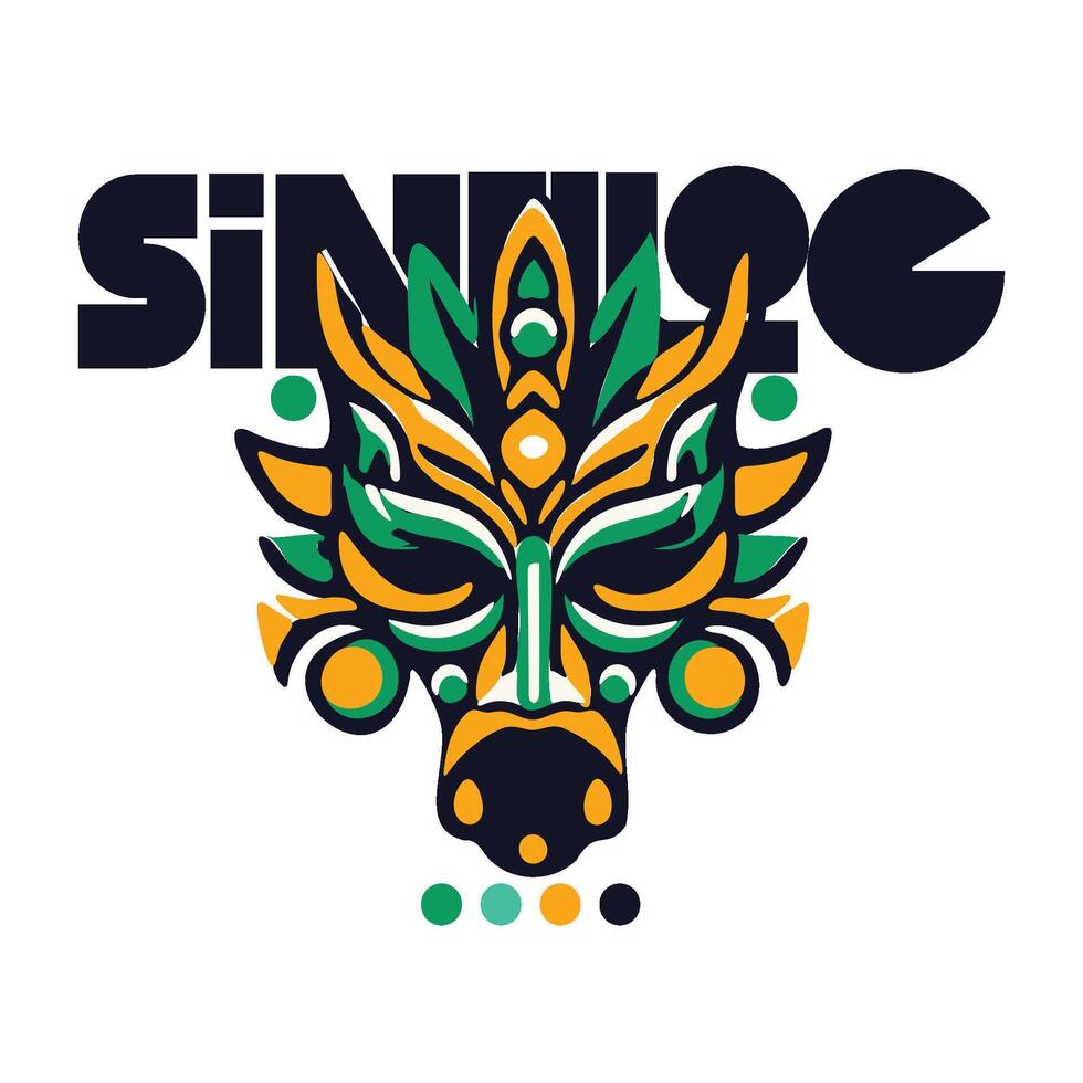 dinámica sinulog, festivo diseño para honrando cebú santo niño vector