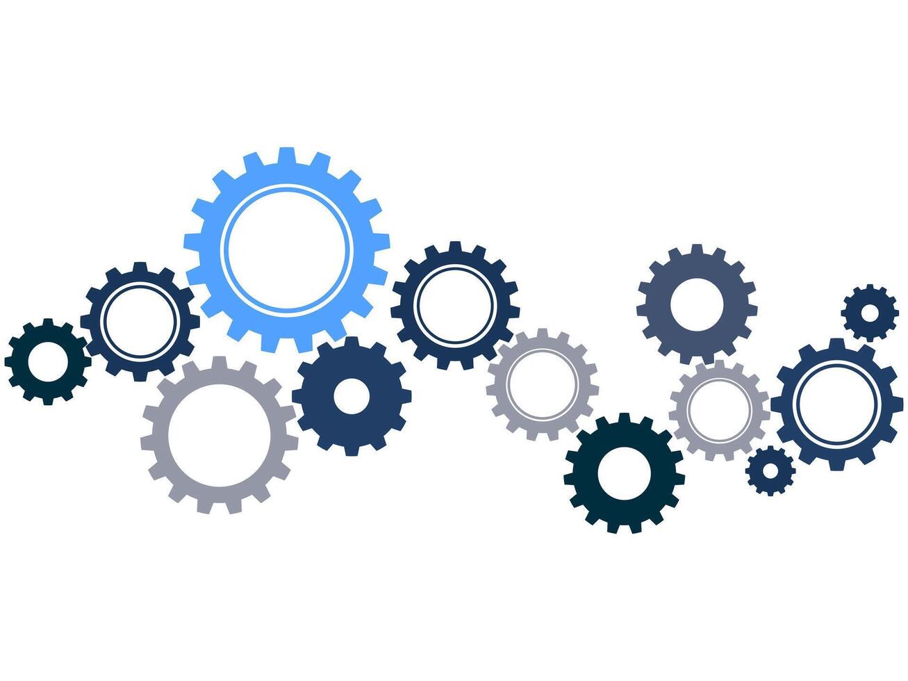 Cogwheel symbol. Mechanism.concept process or systemization.vector illustration vector