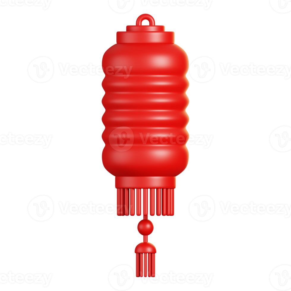 Cinese lanterna o lampione. Cinese nuovo anno elementi icona. 3d interpretazione png