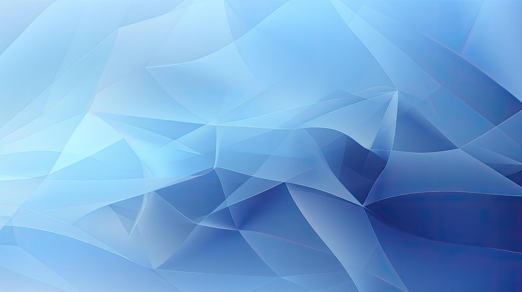 AI generated Trendy Geometric Abstract Background with Blue and White Gradient Waves. photo