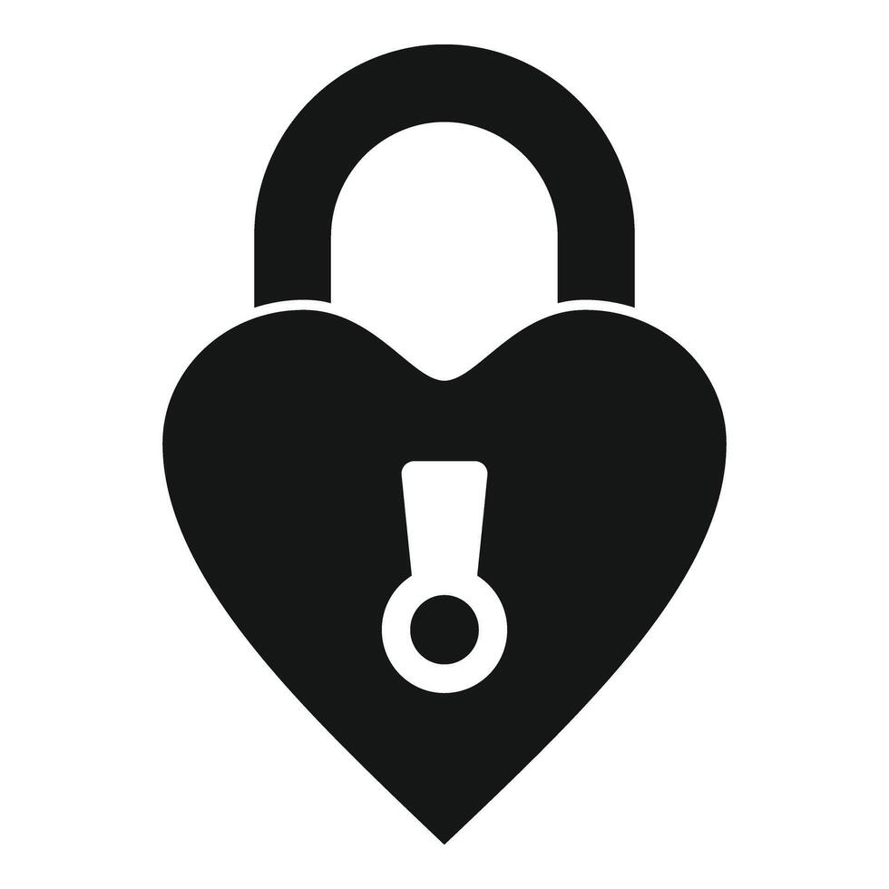 Heart padlock icon simple vector. Event planner vector