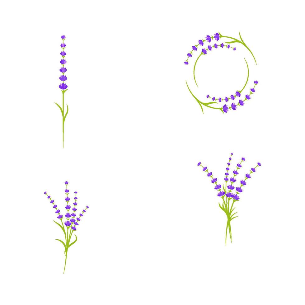 ilustración de icono de vector de flor de lavanda