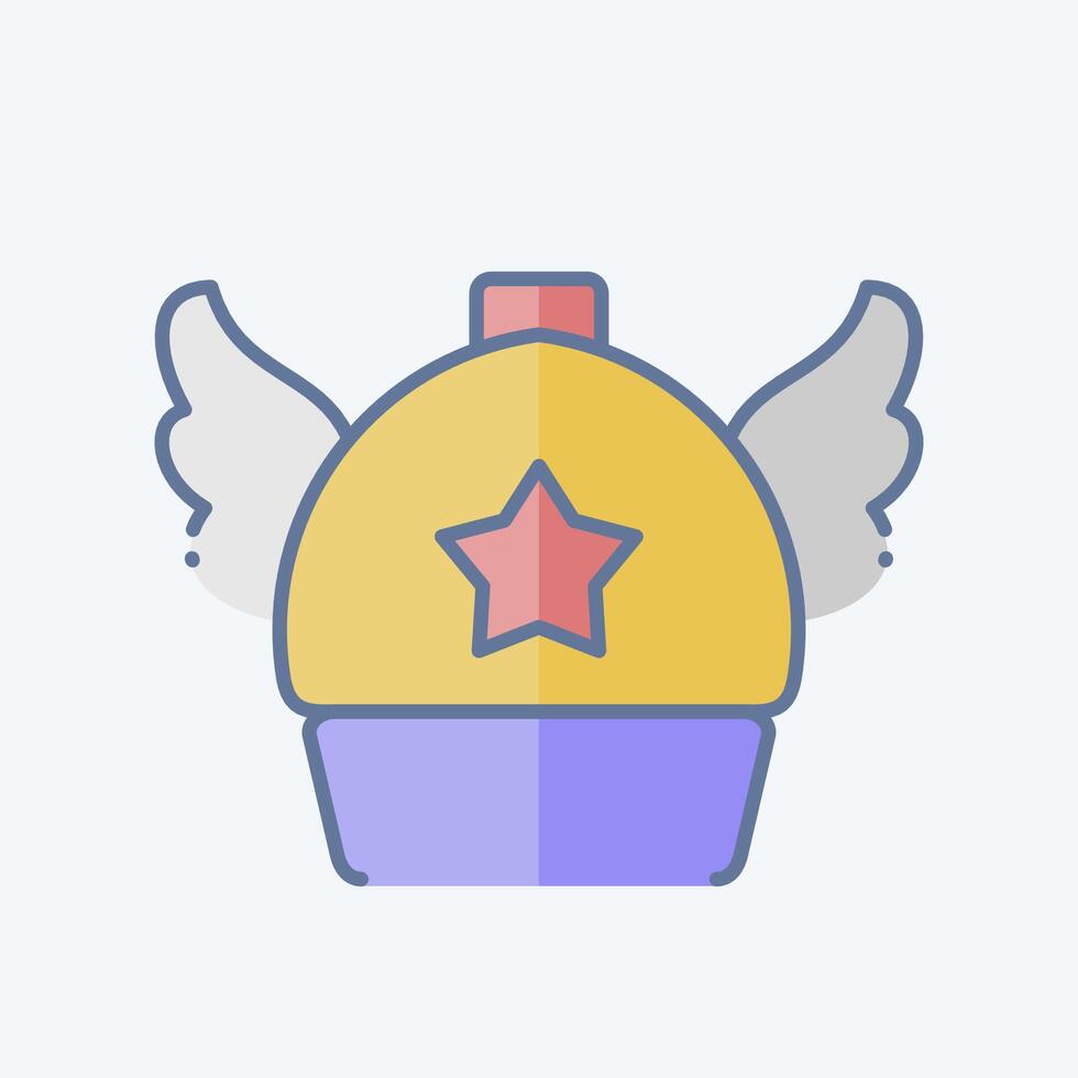 Icon Arale Hat. related to Hat symbol. doodle style. simple design editable. simple illustration vector