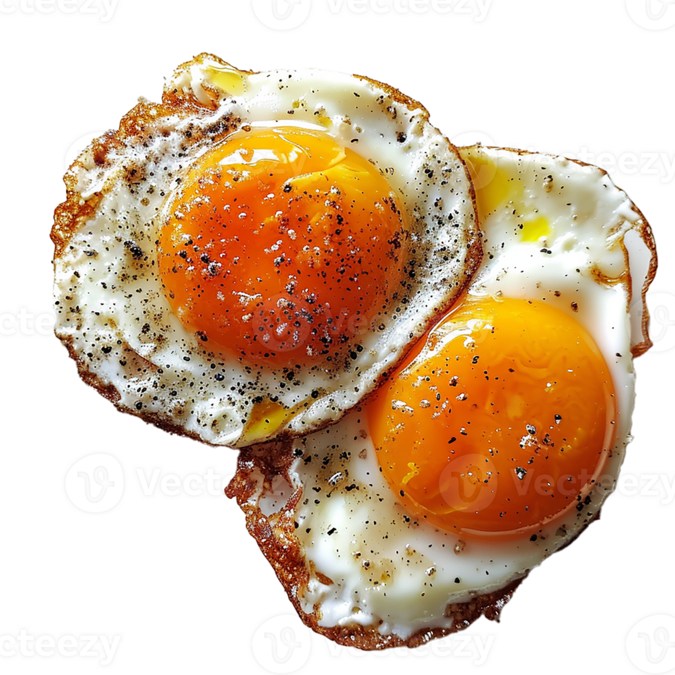 AI generated Sunny-Side-Up Eggs on Transparent Background png
