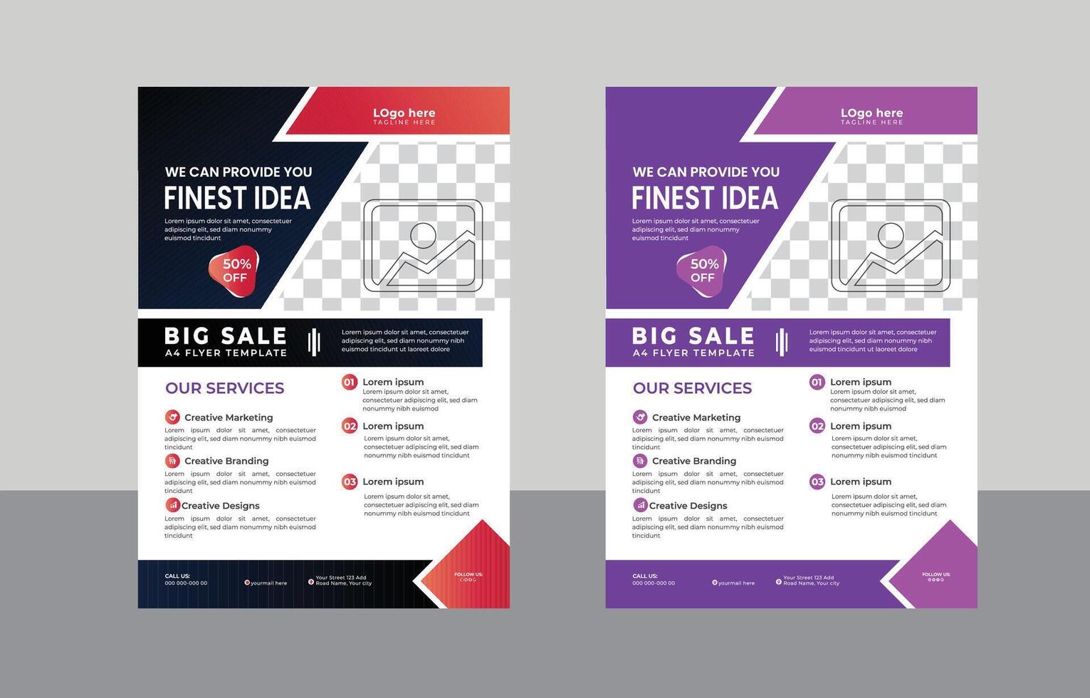 poster flyer Tamphlet brochure cover design layout space  vector illustration template in A4 size