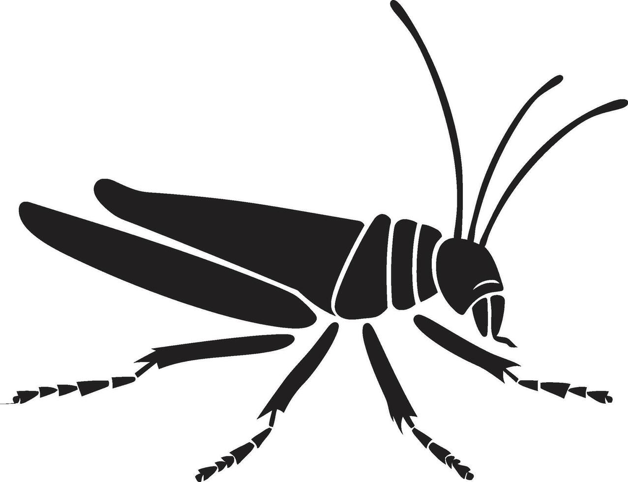 InsectCraft Nexus Core Artistic Insect Logo GrasshopperElegance Nexus Evolution Vector Grasshopper Emblem