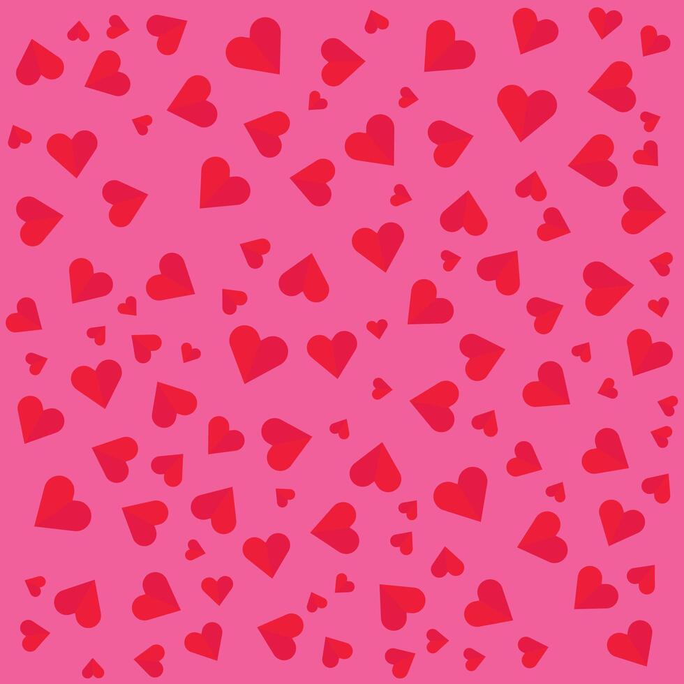 Red hearts pattern,Valentines day background vector