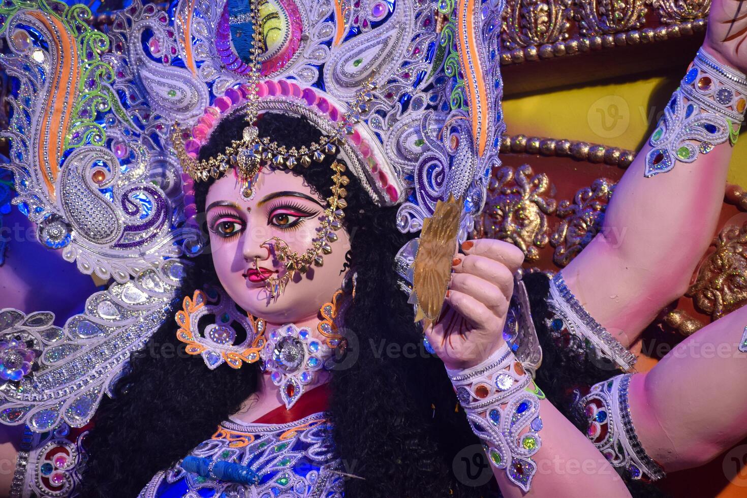 Devi Durga the Fierce divine goddess, symbolizing courage, strength, and victory over adversity photo